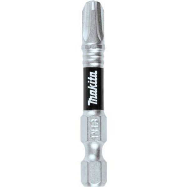 Makita Makita Impact XPS #3 Phillips 2in Power Bit, Matte Nickel, 3/Pack E-00789